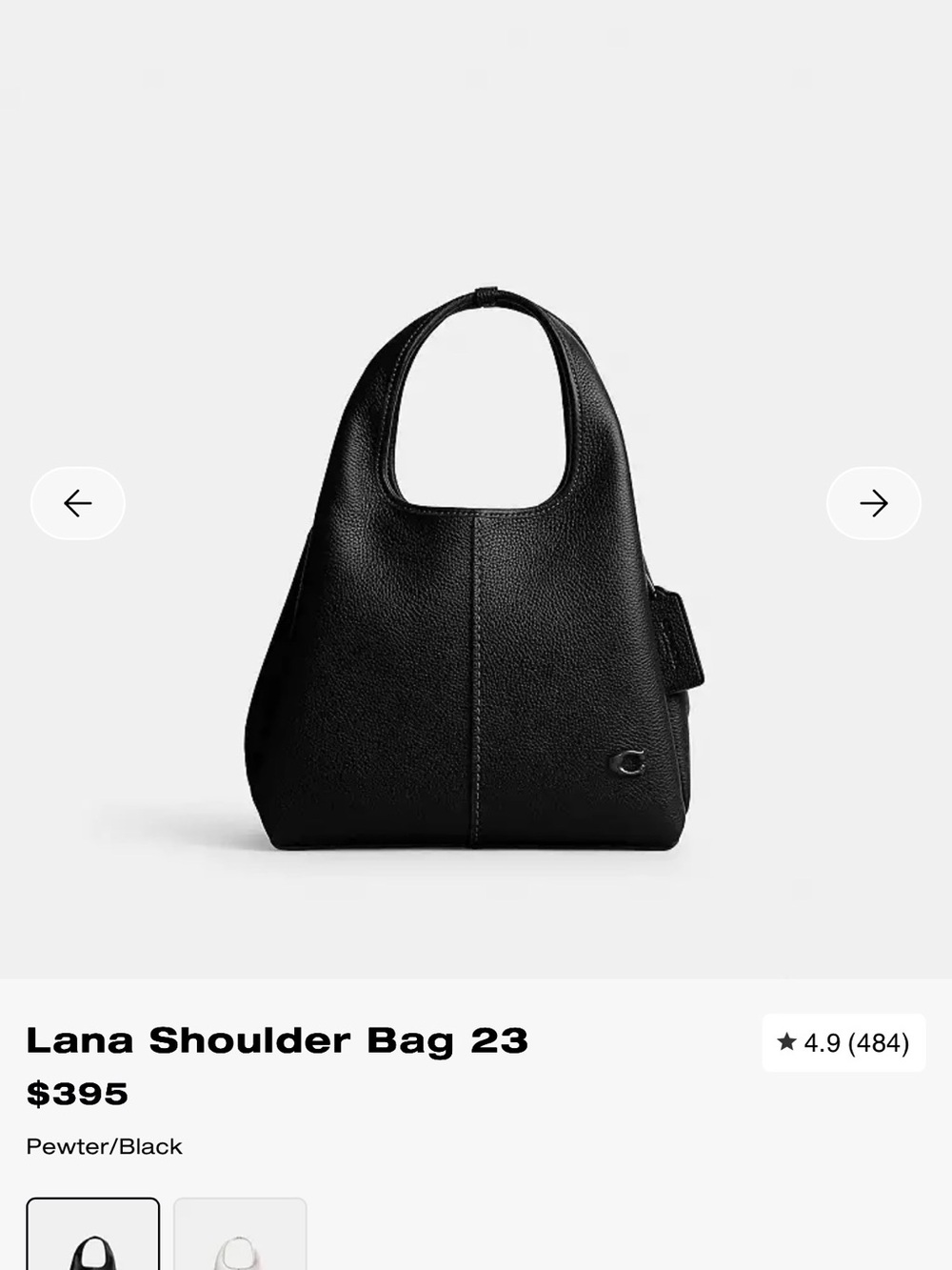 Coach Lana Shoulder Bag — Black